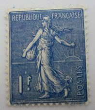 FRANCE TIMBRE N° 205 - BLEU FONCE - NEUF SANS CHARNIERE - SEMEUSE LIGNEE