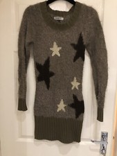 Robe pull marron moelleux avec