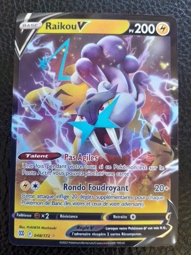 Carte pokémon raikou - carte,