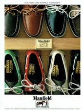 Publicité Advertising1020 1988  Manfield  chaussures  Docksides  