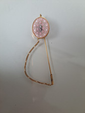 Élégante Broche En Argent 800 Doré Avec Verre De Murano, Millefiori