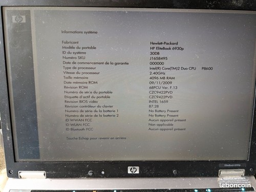 Portable elitebook 6930p - hp,