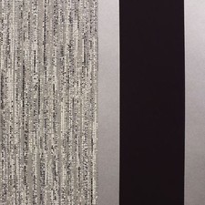 Rouleaux De Papier Peint Rayé Noir / Argent - E87519 Métallique