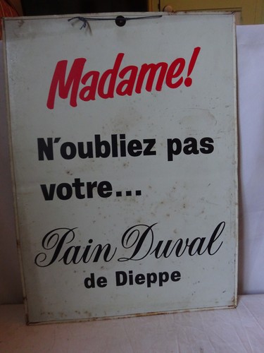 Plaque publicitaire tôle