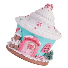  Maison de village de Noël : maison de bonbons illuminée avec figurine de