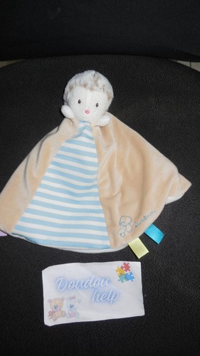Doudou plat hérisson beige - plat,