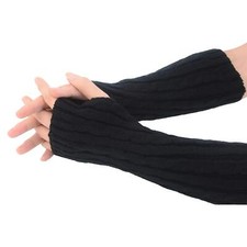 Gants d'hiver tricotés pour Femme Manches Longues Chauffe-Mains Mitaines Manc...