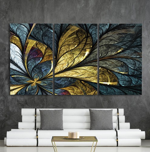 Feuille abstrait toile - feuille, d'or