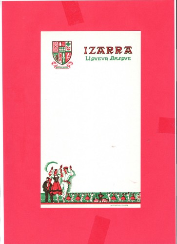 Menu izarra liqueur basque - izarra,