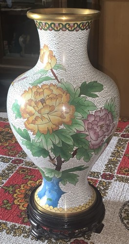 Vase émaux cloisonnés - en,