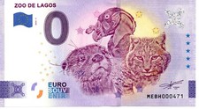 BILLET TOURISTIQUE EURO SOUVENIR 0 EURO  PORTUGAL - ZOO DE LAGOS 2023-3