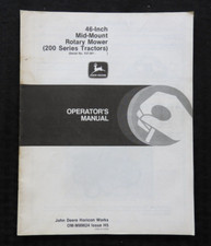 1982 John Deere 210 212 214 216 Tracteur " 46 " Mid-Mount Tondeuse " Opérateurs