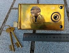 ANCIENNE SERRURE de PORTE FICHET SME1 en laiton
