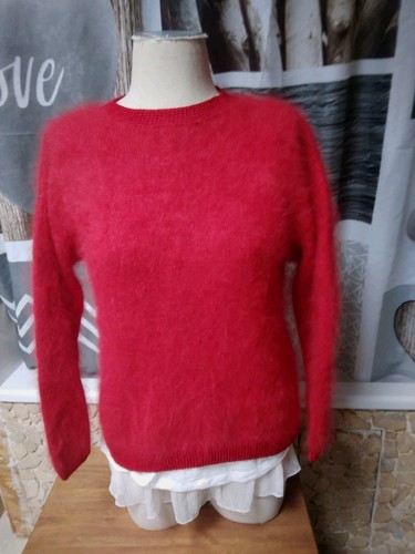 Superbe pull angora - , rouge