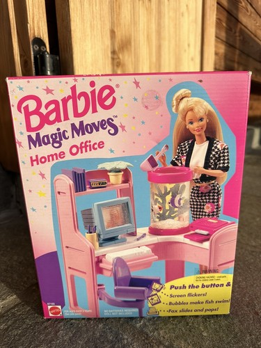 Barbie magic moves home office - barbie,