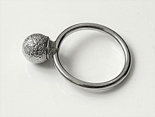 BAGUE Vintage Argenté Boule lisse T57 très beau ! Excellent état 