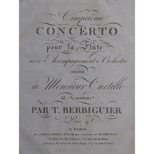 Berbiguier tranquil concerto - berbiguier,
