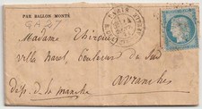 Lettre par ballon monte - par,