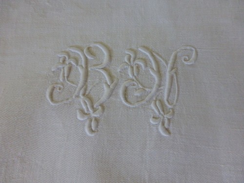 Nappe blanche ancienne - nappe,
