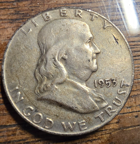Franklin half dollar - half, argent