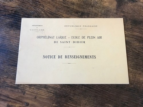 Document ancien vaucluse - document,