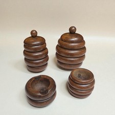 Nécessaire de fumeur Art Déco en bois - boîtes en Art déco 1930s cendrier