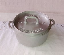 Cocotte/ Faitout Aluminium Argenté Pratique Économique LN 18 Comme Neuf Vintage 