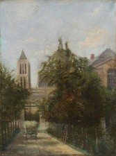 Jardinier et sa charrette