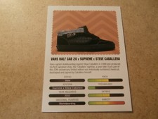 SNEAKERS VANS HALF CAB 20 x SUPREME, TRADING "ROOKIE" CARD, COLLECTOR (JT29)