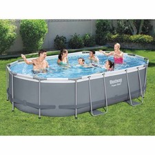 Bestway Ensemble de Piscine Power Steel Ovale 488x305x107 cm Hors Sol Jardin