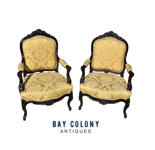 Pair louis xiv ebonized - pair,