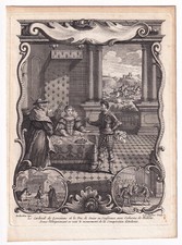 Gravure XVIIIe Catherine de Médicis Duc de Guise Lorraine Conjuration d'Amboise