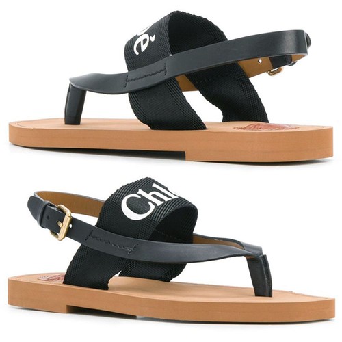 Chloe sandales logo woody - chloe,