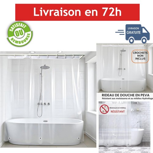Rideau douche transparent - douche,