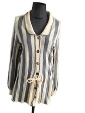 Très Beau Pull Gilet Laine Gris Valentino 36/38 Tbe Vintage