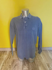 sweat col boutonné polo manches longues coton peigné gris EDEN PARK taille L