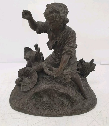 Ancienne sculpture enfant - sculpture,