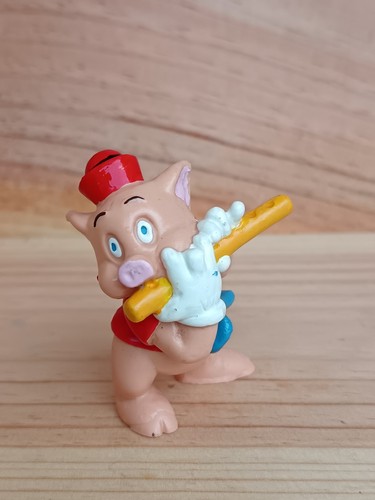 Figurine pvc cochon flute - pvc,