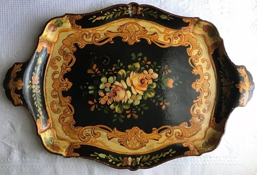 Antique handled black lacquer - black,