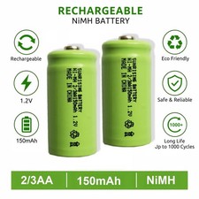 2x Batterie Rechargeable 2/3AA
