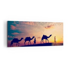 Impression sur Toile 100x40cm Tableaux Image Photo chameau caravane Decoration