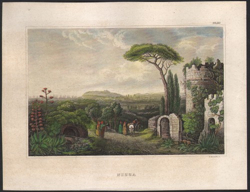 1839 gravure aquarellée nice - 1839,