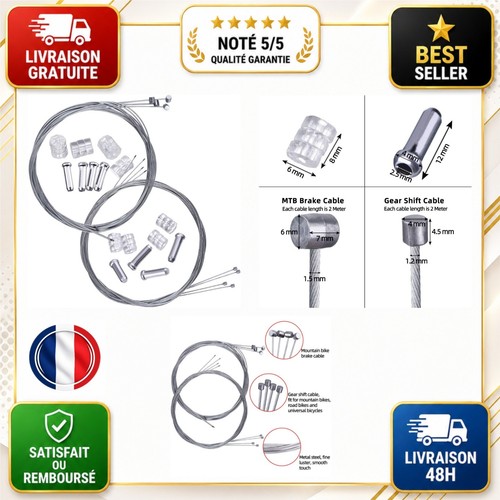 Kit câbles frein vitesse - frein, et