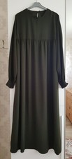 Robe longue vert foncé - , uni