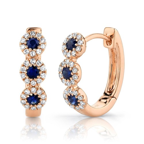 14k rose bleu - 14k, saphir