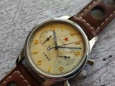 MONTRE HOMME REDSTAR 1963 CHRONO À REMONTAGE MANUEL 40 MM avec SEAGULL ST1901 EXCELLENT MOUVEMENT