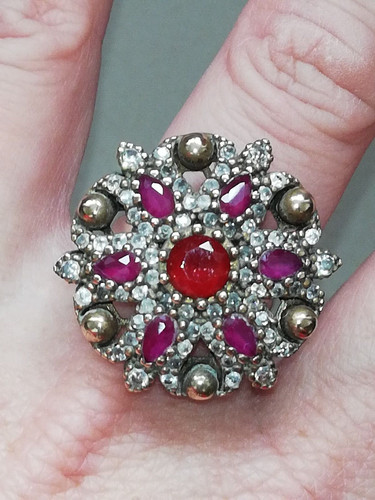 Bague ancienne argent massif - bague,
