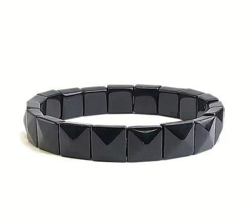 Bracelet obsidienne pierre - obsidienne, en