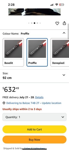 Light saber aluminium metal - light,