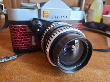 Alpa 11 reflex rare film cuir rouge serpent avec deux objectifs